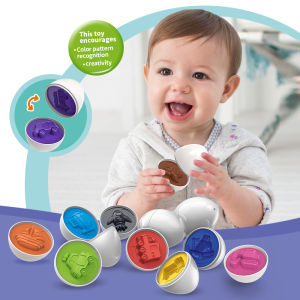 Matching Eggs Educational Color & Shape Sorter Puzzle Learning Toy Montessori toys Vehicles Dinosaur Alat Mainan Kanak