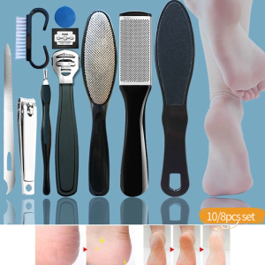 11Pcs Foot Callus Remover Feet Scrubber Care Exfoliating Pedicure Portable Pedicure Foot Scrub Set