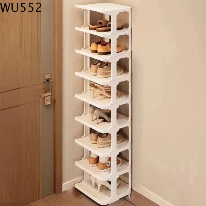 WU552 Plastic Vertical Shoe Rack Narrow Multi Layer Removable Shoe ...