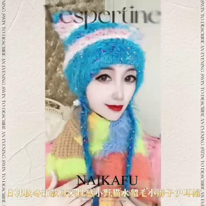 Dày không thấm nước Beanies sang trọng mũ hình tai mèo cho phụ nữ người đàn ông giữ tai mũ ấm thời tiết lạnh dày Beanies hợp thời trang