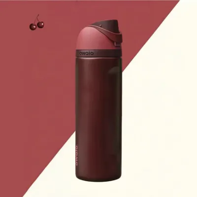 ready stock Original [100% Authentic]Owala FreeSip Black Cherry Water Bottle 24oz/32oz Leak-Proof with Built-in StrawBPA-Free for Sports