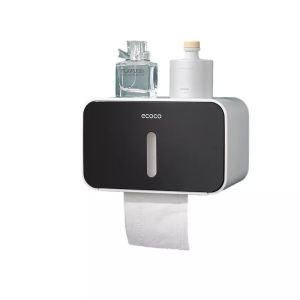 COLOGO 🥇 ecoco Waterproof Wall Mounted Toilet paper holder Roll Paper Tube Storage Box
