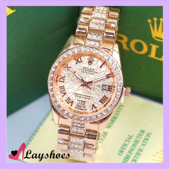 LAYSHOES PREMIUM BEST SELLER Jam Tangan Wanita Rolex 61007HB