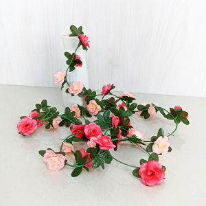 Bunga Rambat Hias Mawar Juntai Plastik Artificial Ornamen Hiasan Dinding Rumah Gantung COD PBP97