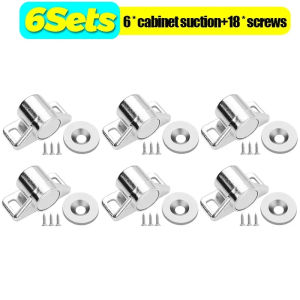 【XZxinzhan】12/1Pcs Strong Magnet Door Catches Kits Alloy Wardrobe Cabinet Drawer Suction Door Stops Closer Home Furniture Hardware Magnetic Latches