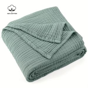 Battilo 100% Cotton Muslin Throw Blanket for Sofa 6-Layer Lightweight Breathable Boho Throws for Couch Bed Large Summer Blanket2026