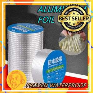 Lakban Alumunium Ukuran 5 meter Tape Foil Waterproof anti bocor Lakban Talang Pipa by Einstein-Store