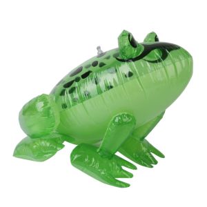 UUMIR Cute Birthday Party Decor Gifts Green Frog Inflatable Toys Blow Up Animal with Flashing Light
