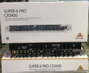 Professional stereo Behringer Super-X Pro CX3400 2-way/3-way/mono 4-way crossover with limiter featuring state-of-the-art Linkwitz-Riley filters with 24 dB/octave