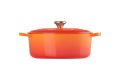 Le Creuset Cast Iron Signature Oval French Oven 29cm (Flame). 