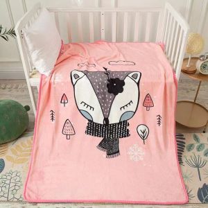 Chăn Mền cho bé đi học và sơ sinh cao cấp lông nhung mềm mại và thoáng máthọa tiết đáng yêu kích thước 1m4 x 1m.