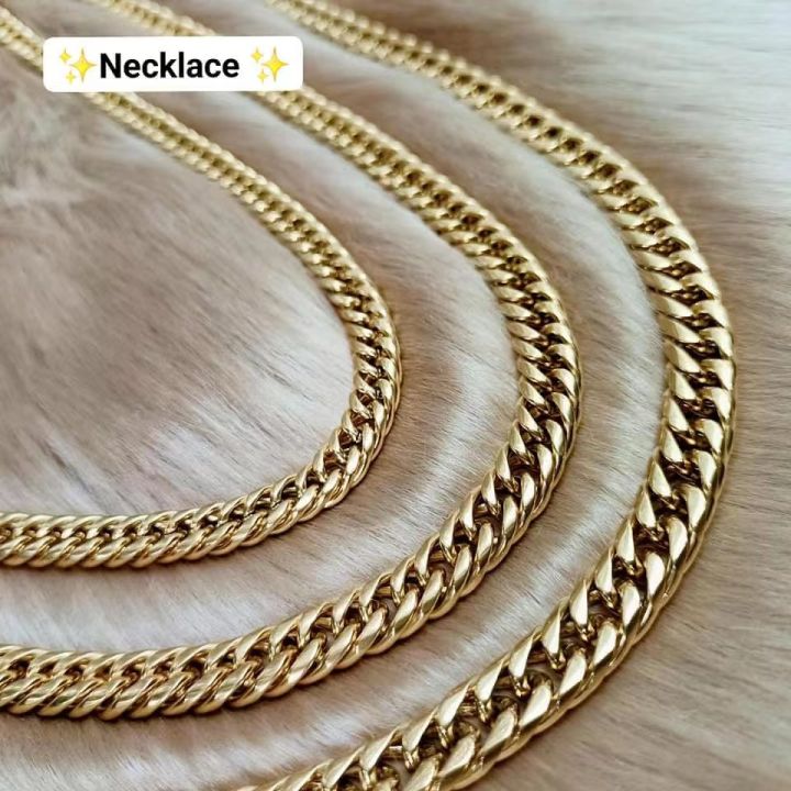 Steel Chain Chain Mens Necklaces Men's Blue Stainless Steel Solid