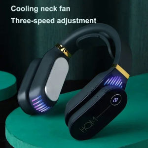 2024.New  Neck Fan Type-C Portable Air Conditioning Bladeless Leafless Wearable Neckband Fan With Warm Heater Cooler