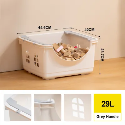 Citylife 29L Toy storage box home baby Storage Basket Organiser Stackable Portable Container