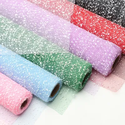 KERTAS BUNGA TILE SALJU SNOWY MESH TILE KERTAS SALJU BUKET KAIN SALJU KOREAN MESH ROLL18