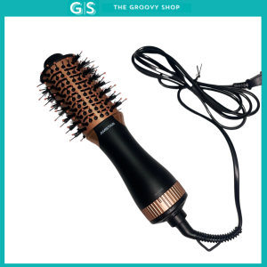 Amstar 1200W Heated Volumizing Brush | Travel Hot Air Blower | Non-Rotating Styling Tool