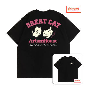Artsman 2024เสื้อยืดแขนสั้นผ้าฝ้าย100% ใหม่เสื้อยืดชุดสไตล์ Sleeve ครึ่งตัวอเมริกันฤดูร้อนเหมาะสำหรับนักเรียน