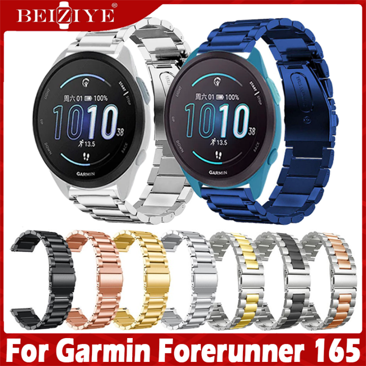 Stainless Steel Strap For Garmin forerunner 165 / 165 music Strap Smart