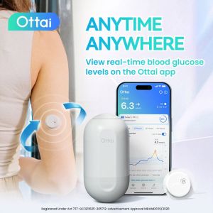 Ottai CGM Continuous Glucose Monitor Malaysia Version 3 Sets 42 Days 24H Mesin Cek Gula Darah