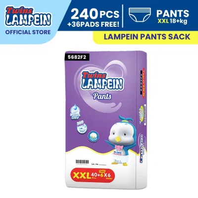 (Online Laz Exclusive) Twins Lampein Pants XXL 240pcs +36pads free)
