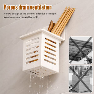 6pcs Chopstick Basket Multi Functional Drainage Chopstick Tube Storage Rack Wall Hanging Storage Basket