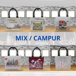 [Mini] Tas Souvenir Tote Bag Wanita Hongkong