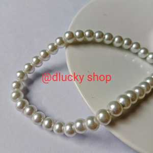 Mutiara sintetis mutsin manik Mute mutiara berat  4 mm renteng