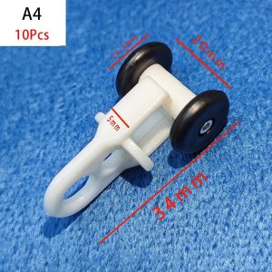 EASYEAH 10Pcs Curtains Hook Ring Slider Curtain Wheels Rail Straight Curved Track Rollers Furniture Hardware Curtain Rod Pulley Hanging Curtain Track Accessories