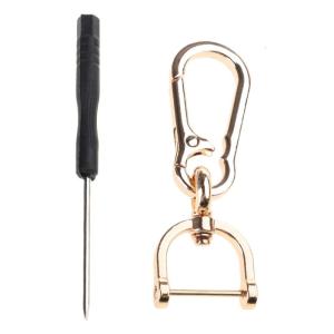 Thời trang chìa khóa phong cách trang sức chính kết cấu hợp kim cho sử dụng thường nhật móc khóa đơn giản Keychain D hình dạng dây móc khóa hợp kim móc treo chìa khóa