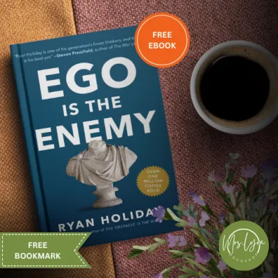 Ego is the Enemy by Ryan Holiday (paperback) w/ Free Ebook and Bookmark