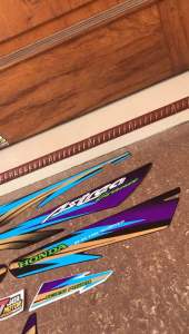 Striping Body Motor Honda Astrea (Ungu Biru)