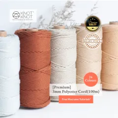 KNOT KNOT [Premium] 5mm Polyester Cord (100m) Macrame Rope DIY