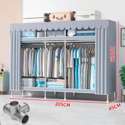 Leego Tủ Quần Áo Khớp Hợp Kim Khung Thép Không Gỉ Chịu Được 800kg Tủ Vải Kệ Trẻ Em Tủ Quần Áo Lắp Ráp Không Rỉ Sét