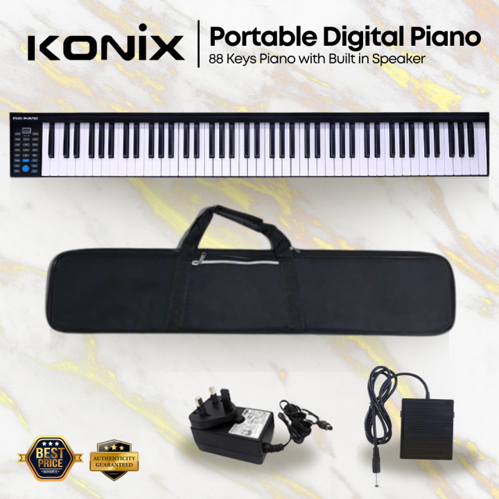 KONIX Portable 88 Keys Digital Piano with Bluetooth & Bag - (PL88) | Lazada