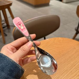 Zootopia Judy Nick304 Food Grade Stainless Steel Spoon Cartoon Cute Children Strawberry Bear Ingot Spoon Household Spoon Baby Spoon