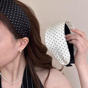Fashion Wide Headband for Women Dot Point Hairband Black White Wave point headband Elegant Vintage Hair Accessories