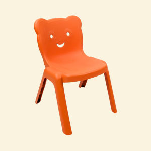 Cartoon Children Stool Nordic Style Children Chair Bear Design Minimalist Stackable Modern Kids Stool Study Chair