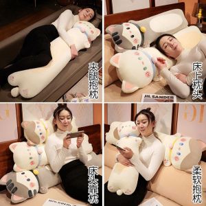 JOJO CASTLE 70/110/130cm Cartoon Stuffed Cat Plush Pillow Toys Lovely Soft Long Cat Sleeping Cushion Dolls for Children Girls Birthday Gift