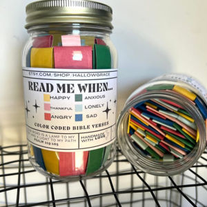 Bible Verses for Emotions and Feelings Prayer Cards Jesus Scripture Jar Gift