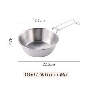 Cắm trại bằng thép không gỉ chậu cốc thép không gỉ ngoài trời bát inox cắm trại bát gấp Dã Ngoại bát ngoài trời chậu và bát