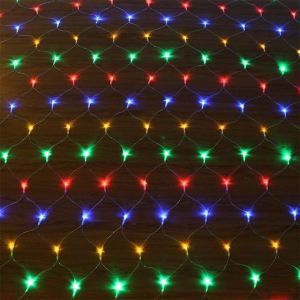 LED Christmas Net Lights 8 Modes Twinkle Mesh Fairy String Lights for Home Xmas Trees Bushes Wedding Outdoor Garden Decorations