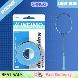 SHNGki 3pcs Pack Badminton Hand Rubber Wrap Around Handle With Anti-Slip Sweatband Grip Handle Leather Badminton Hand Rubber
