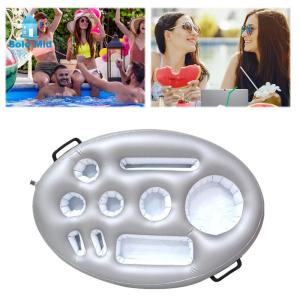 【New Arrival】 Inflatable Drinks Cooler Tray for Pool and Hot Tub Durable and Colorful Floaties Ideal for Summer Pool Parties