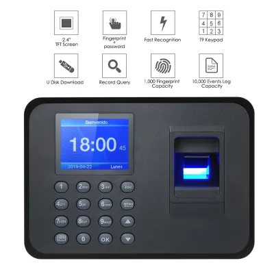 Fingerprint Attendance Thumbprint Machine System Time Attendance Absence Recorder Machines Punch Card Worker