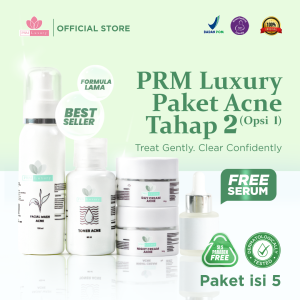 PRM Luxury Paket Skincare Acne Tahap 2 – Atasi Jerawat Sampai Tuntas & Cegah Berulang – Formula Lama BPOM