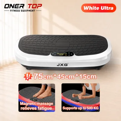 750D Vibration Plate Exercise Machine 75cm Wide Platform 120 Speed Levels Body Shaping Weight Loss Home Fitness Equipment Bluetooth Speaker with Remote Control
