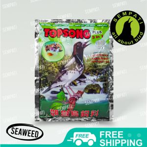 SEMPATI Pakan Burung Kacer Punglor Murai Cucak Ijo Jalak Rumput Laut 3 In 1 Topsong PTSSWSM