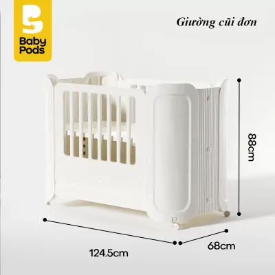 Giường cũi nôi di động đa năng cho bé Babypods nhựa nguyên sinh cao cấp ghép cạnh giường ba mẹ