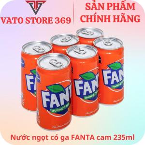 Nước ngọt có ga FANTA CAM lon 235ml