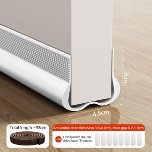 Silicone Door Draft Stopper Door Sweep Weather Stripping Door Bottom Seal Strip